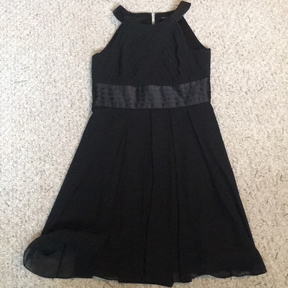 Black chiffon/satin cocktail dress